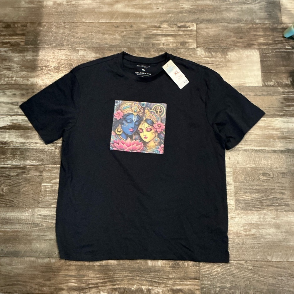 Primark Navy Black Relaxed Fit T-Shirt Size XL